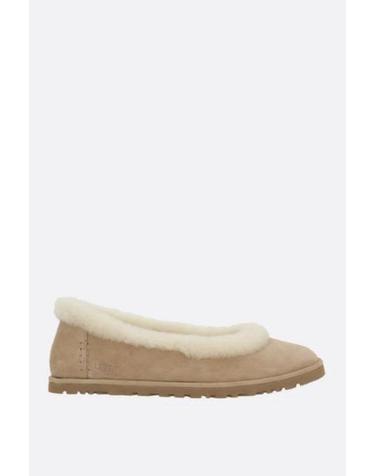 [해외직구][E32]어그 1178111SAN 여성 플랫슈즈 발레리나 메리제인슈즈 구두 신발 UGG Zora ballerinas in suede and shearling