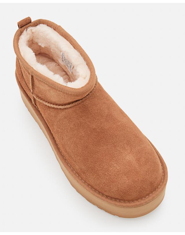 어그 [해외직구][G95]어그 1135092CHESTNUT 여성 앵클부츠 가죽부츠 레인부츠 CLASSIC ULTRA MINI PLATFORM 착용컷