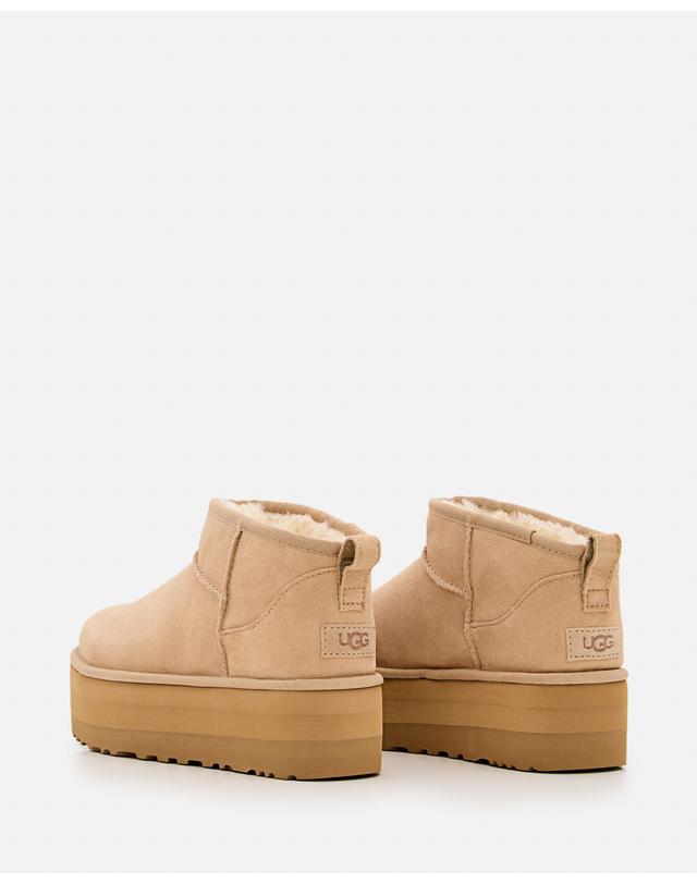 어그 [해외직구][G95]어그 1135092SAND 여성 앵클부츠 가죽부츠 레인부츠 CLASSIC ULTRA MINI PLATFORM 착용컷