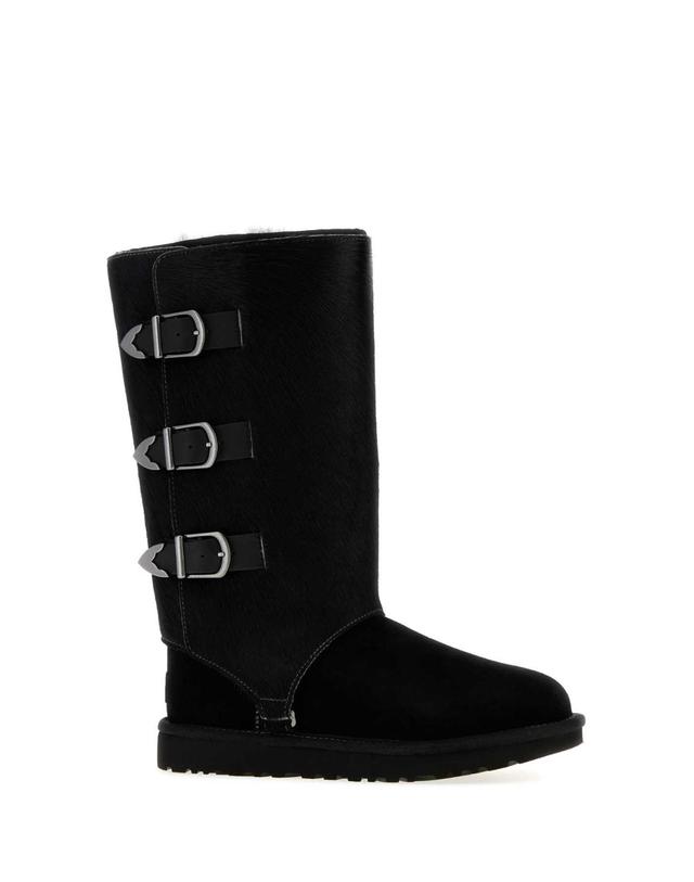 어그 [해외직구][X45]어그 1183491 BLK 여성 앵클부츠 미들 롱부츠 니하이부츠 Black calf hair suede Western boots 착용컷