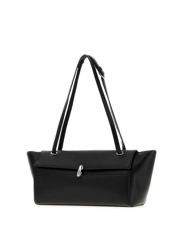 사베트 [해외직구][X45]SAVETTE H04701 001 여성 토트백 쇼퍼백 탑핸들백 핸드백 Black leather Trapeze shoulder bag 착용컷