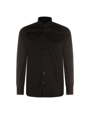 [해외직구][S27]MAZZARELLI 500201SLIMNERO 남성 셔츠 블라우스 남방 클래식 반팔셔츠 긴팔셔츠 긴팔 BLACK COTTON SHIRT