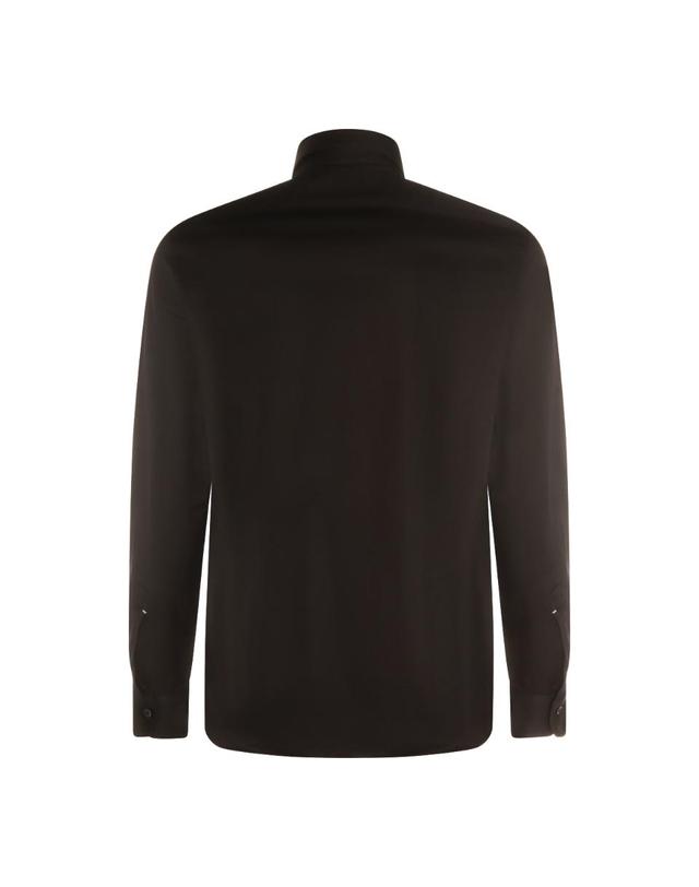 마짜렐리 [해외직구][S27]MAZZARELLI 500201SLIMNERO 남성 셔츠 블라우스 남방 클래식 반팔셔츠 긴팔셔츠 긴팔 BLACK COTTON SHIRT 착용컷