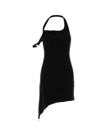 [해외직구][X45]쿠레주 325MRO674FI0001 9999 여성 원피스 롱 미디 미니 드레스 Black viscose blend dress