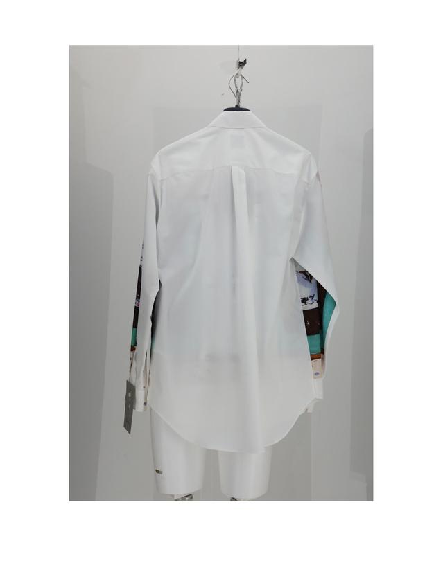 디올 옴므 [해외직구][K68]디올옴므 693C506A3275 070 남성 셔츠 남방 긴팔 반팔 DIOR RIVIERA CAMICIA BIANCA 착용컷
