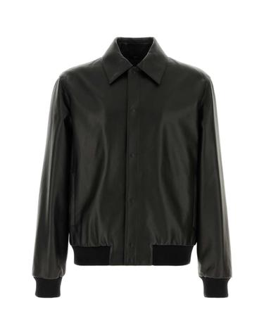 [해외직구][X45]펜디 FPJ139ATJZ F0GME 남성 데님 패딩 베스트 다운 블레이저 봄버 Black leather bomber jacket
