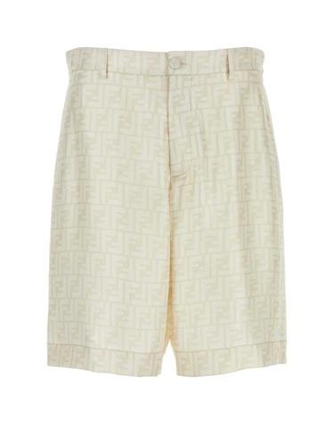 [해외직구][X45]펜디 FB1014AKEE F1H48 남성 반바지 버뮤다팬츠 숏팬츠 쇼츠 Embroidered silk bermuda shorts