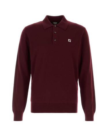 [해외직구][X45]펜디 FZC167AU84 F0HM6 남성 폴로 피케셔츠 Burgundy stretch wool polo shirt