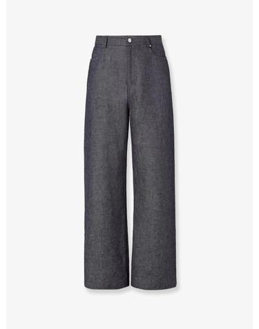 [해외직구][N85]펜디 FLP345 남성 데님 청바지 진 FENDI Relaxed linen cotton and silk jeans