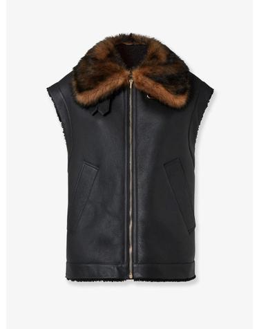 [해외직구][N85]펜디 FM5434 여성 자켓 블레이저 코트 패딩 FENDI Sleeveless sheepskin jacket