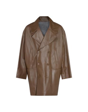 [해외직구][B47]펜디 FPJ897AQOIF1LUZ 남성 가죽자켓 무스탕 퍼자켓 BROWN LEATHER JACKET