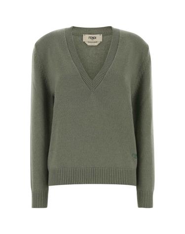 [해외직구][X45]펜디 FZXD89AYLS F1T6E 여성 스웨터 니트 가디건 Sage green stretch cashmere sweater