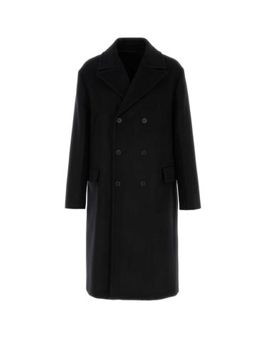 [해외직구][X45]펜디 FF0879B1HM F0QA1 남성 코트 하프 롱 트렌치 오버 Black wool blend coat