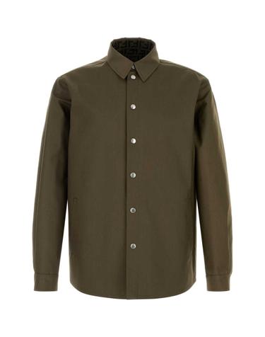 [해외직구][X45]펜디 FW1470B1UE F1XEW 남성 셔츠 남방 긴팔 반팔 Olive green mackintosh overshirt
