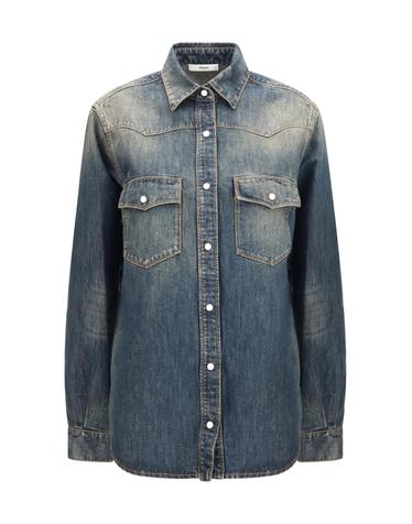[해외직구][K68]펜디 FLF867B1PD F19S8 여성 셔츠 남방 긴팔 반팔 블라우스 Western Bananatex Denim Shirt