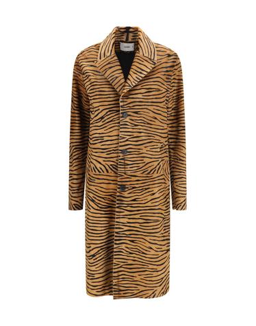 [해외직구][K68]펜디 FPS574B1O1 F1TGU 여성 코트 하프 롱 트렌치코트 레인코트 Tiger print pony effect Leather Coat