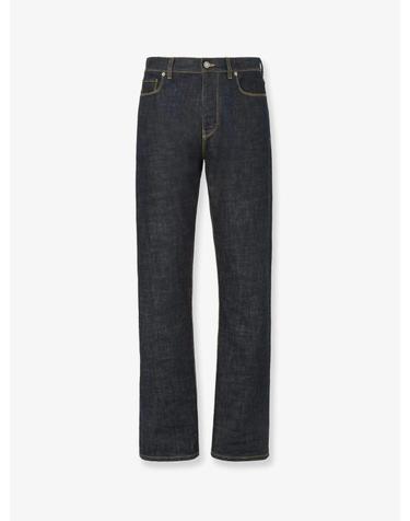 [해외직구][N85]펜디 FLP376 남성 데님 청바지 진 FENDI Navy blue five pocket full length jeans