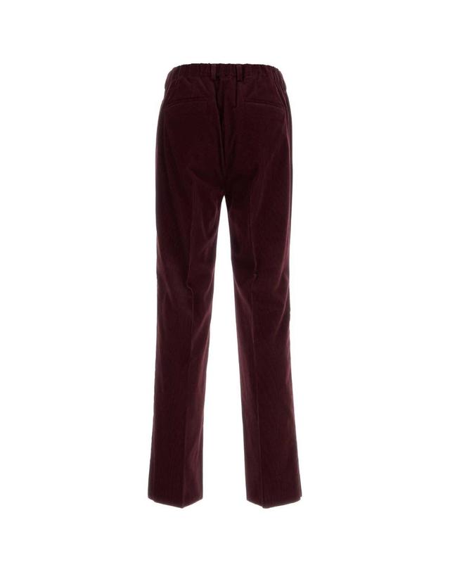 펜디 [해외직구][X45]펜디 FB1069ATE9 F0HM6 남성 바지 면바지 조거 카고 와이드 Burgundy corduroy pant 착용컷