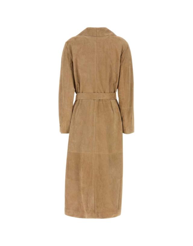 펜디 [해외직구][X45]펜디 FPS901AUON F1SA0 여성 코트 트렌치코트 레인코트 Camel suede coat 착용컷