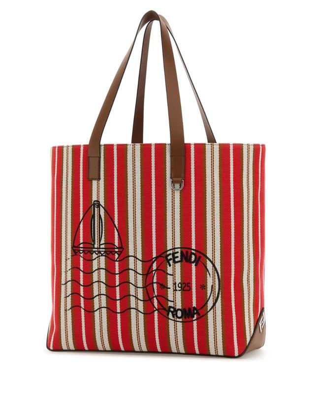 펜디 [해외직구][X45]펜디 7VA657AUGU F1SCQ 남성 토트백 쇼퍼백 크로스백 Embroidered canvas shopping bag 착용컷