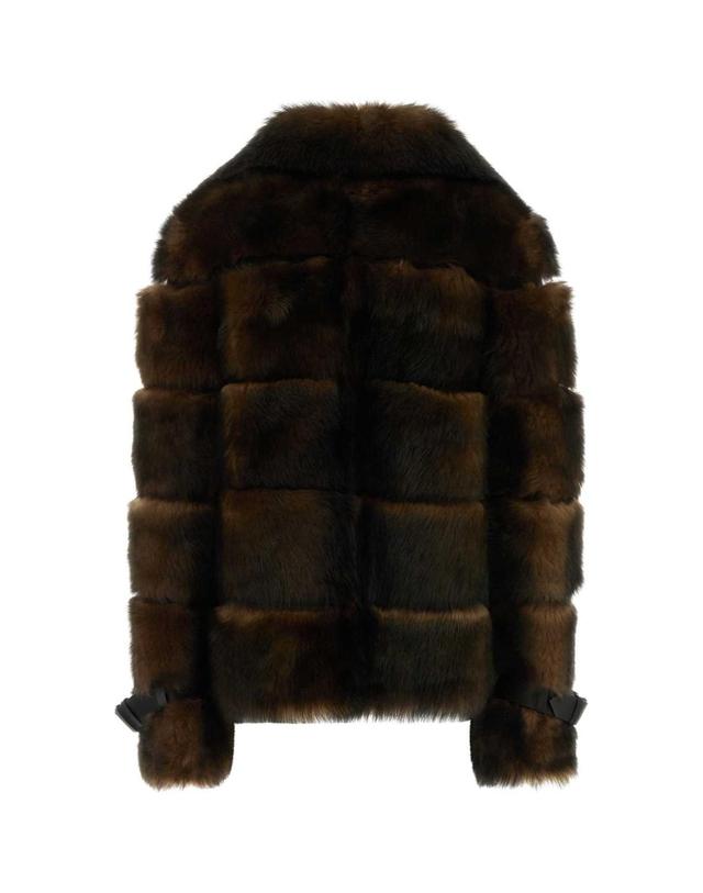 펜디 [해외직구][X45]펜디 FM5426AYLH F0QD9 여성 무스탕 퍼코트 퍼자켓 Brown fur 착용컷