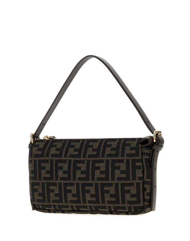 펜디 [해외직구][X45]펜디 8BS123B17A F14YN 여성 토트백 쇼퍼백 탑핸들백 핸드백 Embroidered jacquard small handbag 착용컷