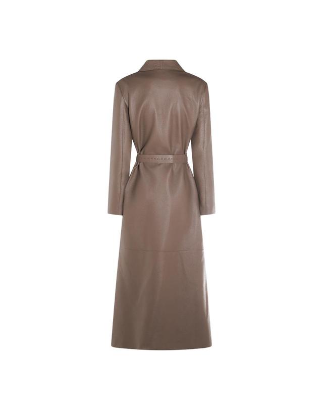 펜디 [해외직구][B47]펜디 FPS901ARTZF0EE2 여성 코트 아우터 BROWN LEATHER COAT 착용컷