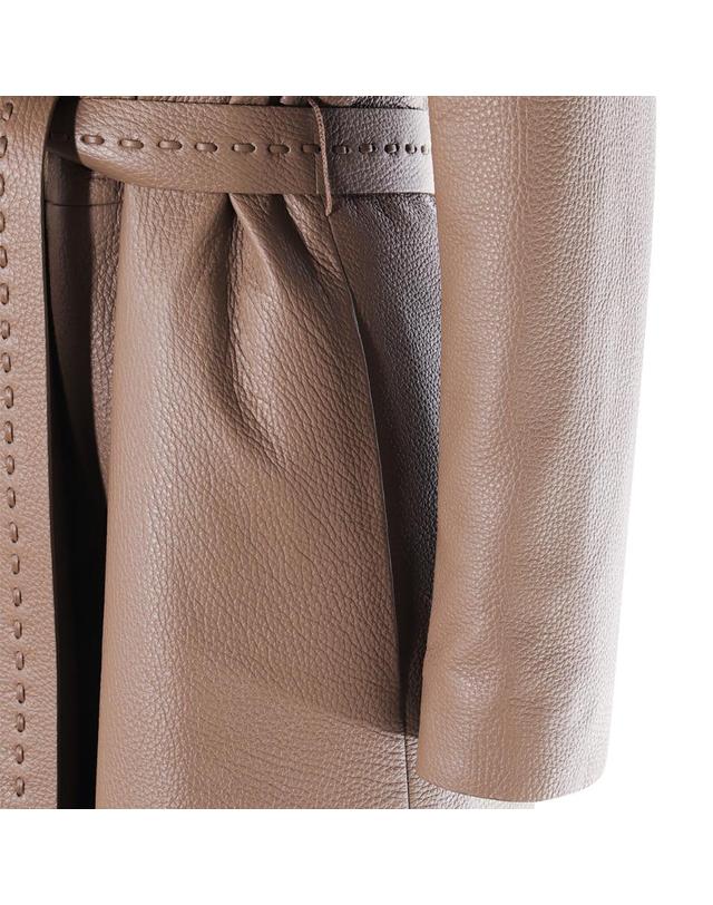 펜디 [해외직구][B47]펜디 FPS901ARTZF0EE2 여성 코트 아우터 BROWN LEATHER COAT 착용컷
