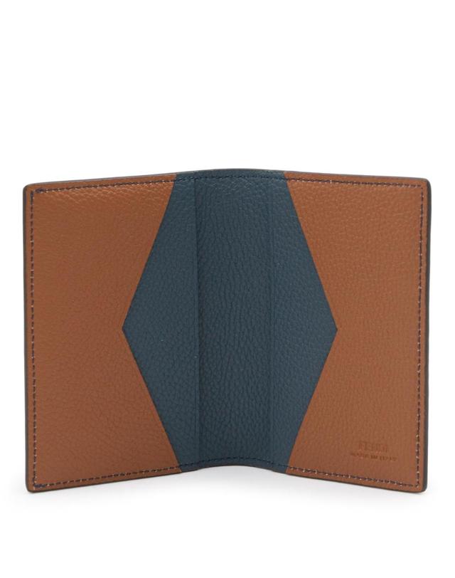 펜디 [해외직구][B47]펜디 7M0381B09XF1X5Z 남성 카드지갑 카드홀더 BLUE AND BROWN LEATHER CARD HOLDER 착용컷