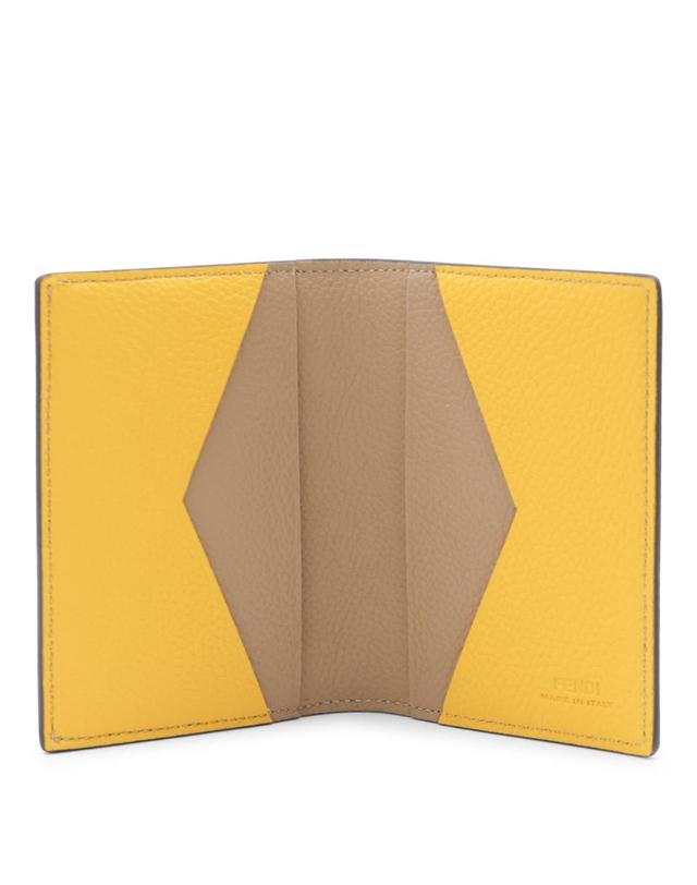 펜디 [해외직구][B47]펜디 7M0381B09XF1X5F 남성 카드지갑 카드홀더 YELLOW AND BROWN LEATHER VERTICAL CARD HOLDER 착용컷