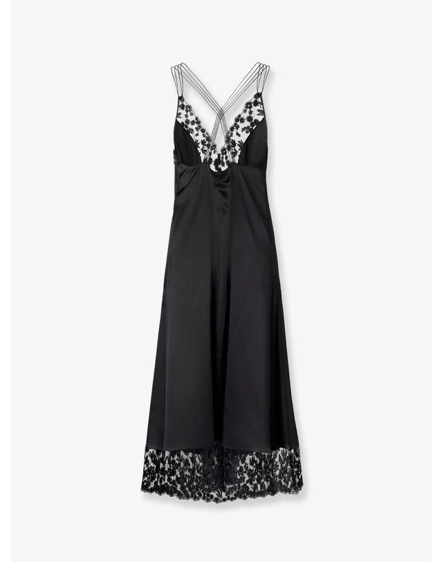 펜디 [해외직구][N85]펜디 FDD656 여성 원피스 드레스 점프수트 FENDI Silk and Millefiori lace Midi Dress 착용컷