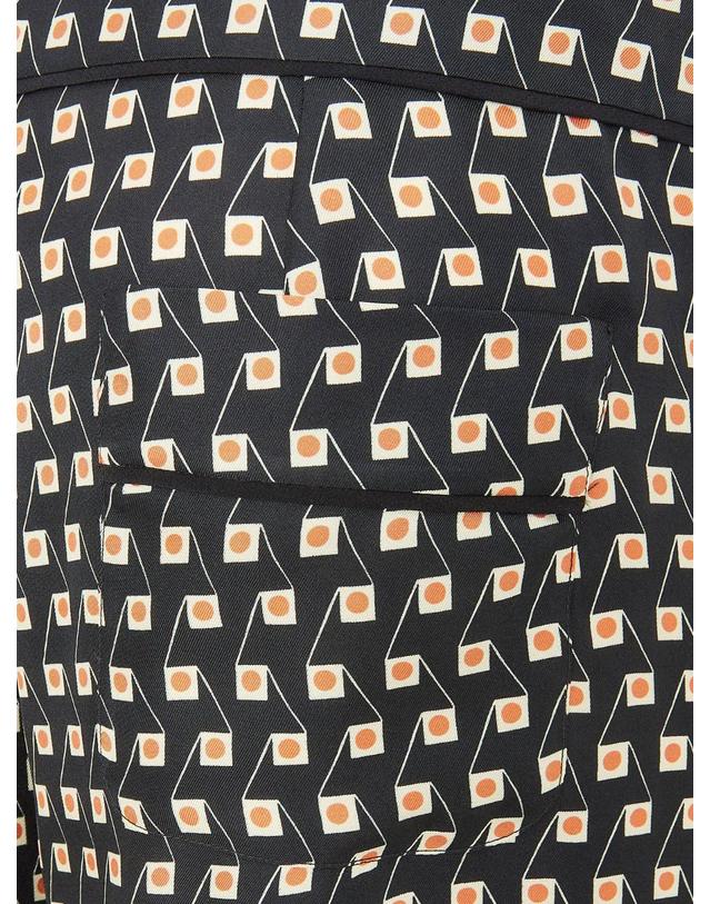 펜디 [해외직구][N85]펜디 FR6770 여성 트라우저 바지 팬츠 면바지 FENDI Printed black silk pajamas trousers 착용컷