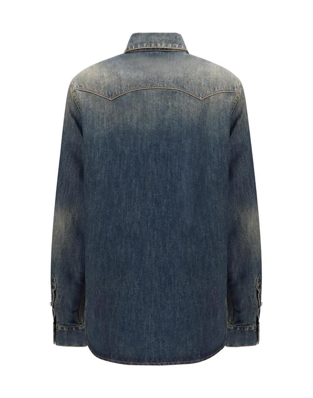 펜디 [해외직구][K68]펜디 FLF867B1PD F19S8 여성 셔츠 남방 긴팔 반팔 블라우스 Western Bananatex Denim Shirt 착용컷