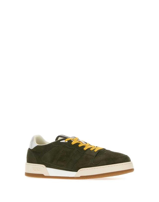 펜디 [해외직구][X45]펜디 7E1971B1RG F1Y21 남성 스니커즈 단화 남자스니커즈 Olive green suede Fendi Match sneakers 착용컷