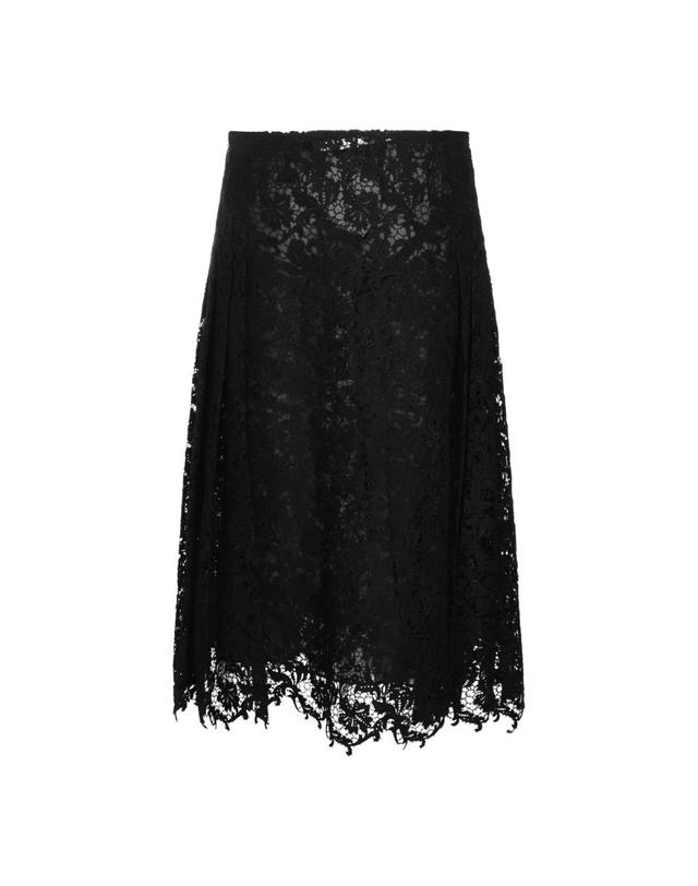 펜디 [해외직구][Q11]펜디 FQ7762B1U2F0QA1 여성 스커트 치마 BLACK SILK SKIRT 착용컷