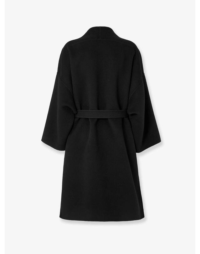 펜디 [해외직구][N85]펜디 FF6227 여성 롱코트 하프코트 패딩코트 FENDI FF Zucca Wool Midi Coat black 착용컷