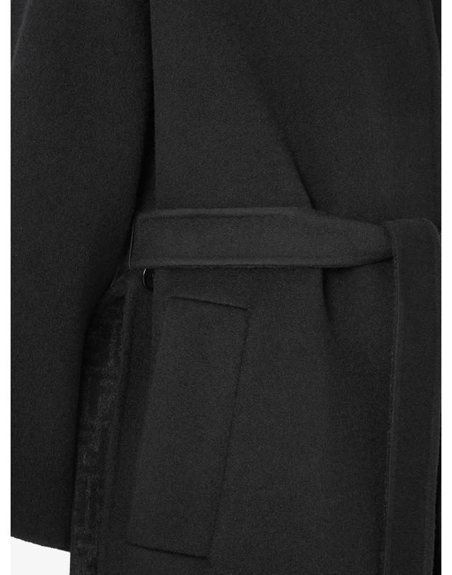 펜디 [해외직구][N85]펜디 FF6227 여성 롱코트 하프코트 패딩코트 FENDI FF Zucca Wool Midi Coat black 착용컷