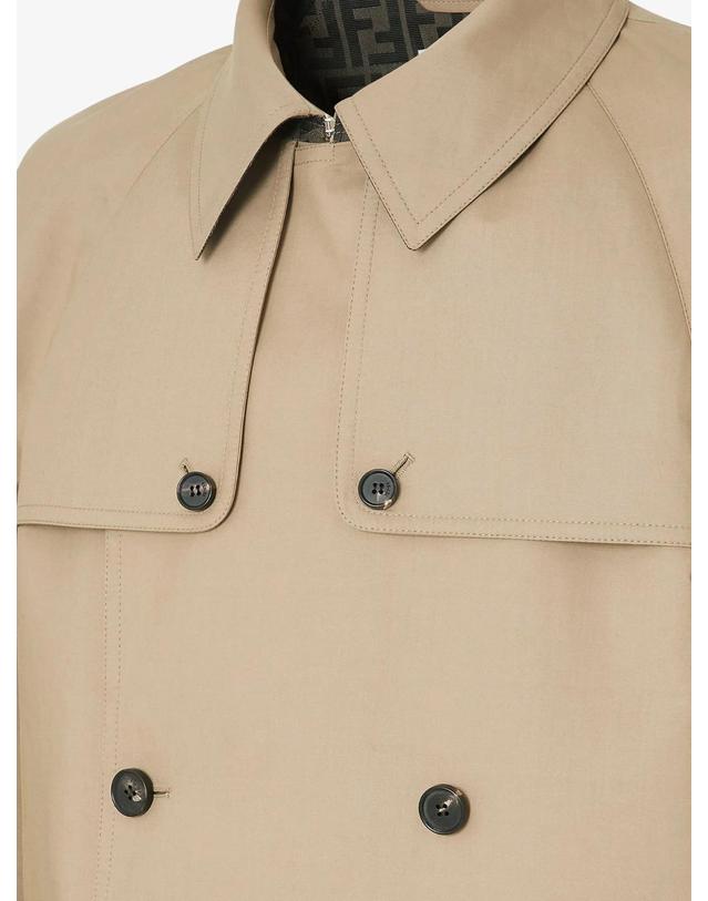 펜디 [해외직구][N85]펜디 FF0874 남성 트렌치코트 하프코트 레인코트 FENDI Double breasted Mackintosh fabric trench 착용컷