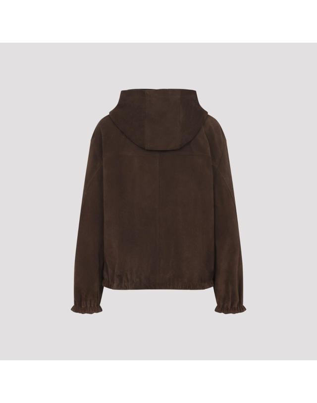 모스키노 [해외직구][D14]모스키노 262DA37035472 0102 MARRONE 여성 자켓 코트 아우터 Moschino Suede Jacket 착용컷