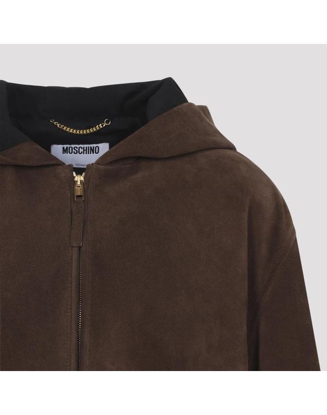 모스키노 [해외직구][D14]모스키노 262DA37035472 0102 MARRONE 여성 자켓 코트 아우터 Moschino Suede Jacket 착용컷