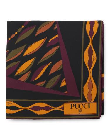 [해외직구][B47]에밀리오푸치 6UGB416UC11003 여성 머플러 스카프 방도 BURGUNDY AND GOLD SILK SCARF