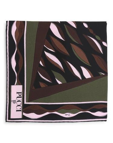 [해외직구][S27]에밀리오푸치 6UGB416UC11002 여성 스카프 방도 케이프 머플러 PINK AND GREEN MULTICOLOR SILK SCARF