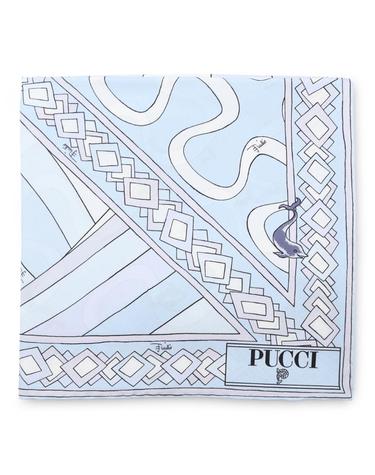 [해외직구][S27]에밀리오푸치 6UGB426UC12001 여성 스카프 방도 케이프 머플러 LIGHT BLUE SILK SCARF