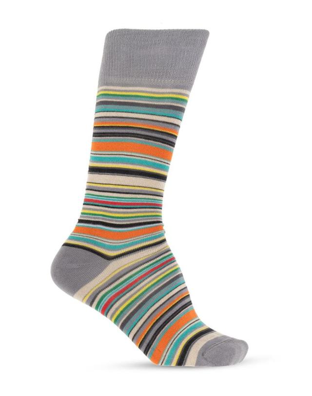 폴스미스 [해외직구][P13]폴스미스 M1ASOCKW3PCR31A 남성 양말 삭스 캐쥬얼 양말 글러브 PAUL SMITH SIGNATURE STRIPE SOCKS 3PACK 착용컷