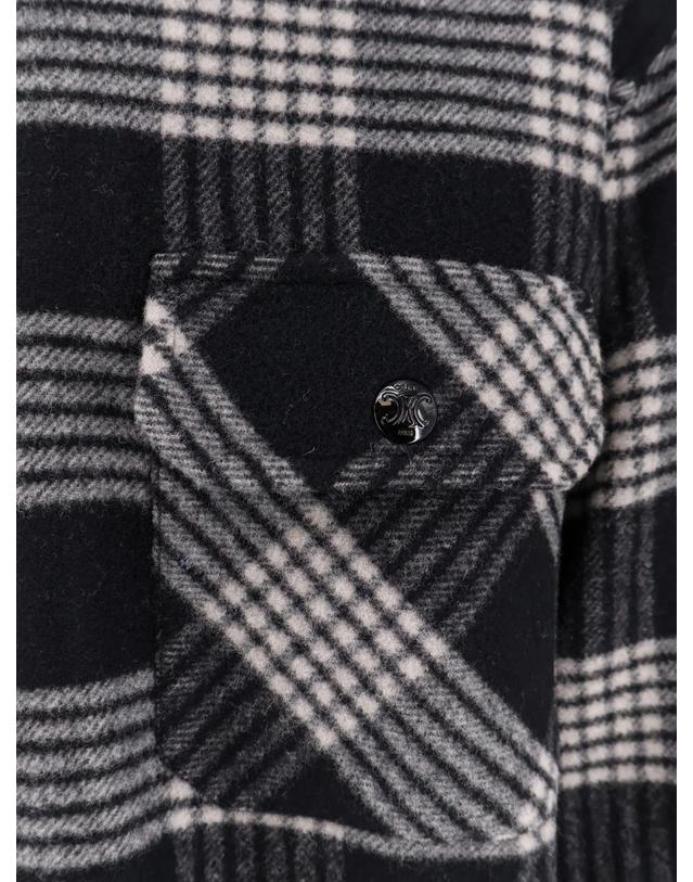 셀린느 [해외직구][N85]셀린느 RV0RT0E62 남성 셔츠 남방 CELINE Quilted Overshirt wool shirt 착용컷