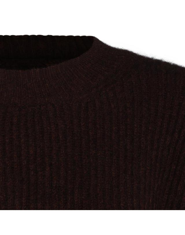 우마 왕 [해외직구][B47]UMA WANG UK7162UW670 여성 니트 스웨터 가디건 BROWN AND RED RACCOON SWEATER 착용컷