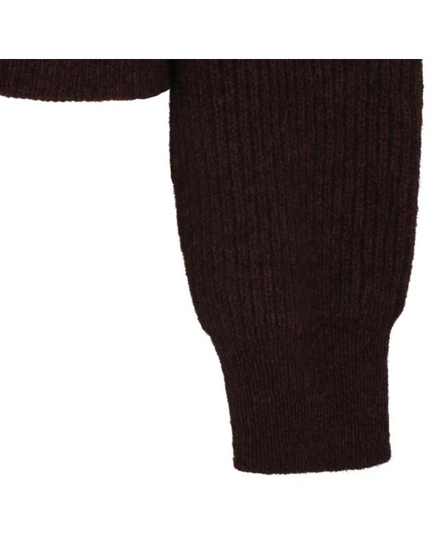 우마 왕 [해외직구][B47]UMA WANG UK7162UW670 여성 니트 스웨터 가디건 BROWN AND RED RACCOON SWEATER 착용컷