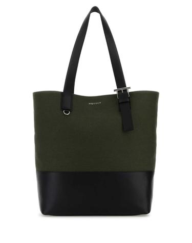 [해외직구][X45]알렉산더 맥퀸 8360691AAU2 2360 남성 토트백 쇼퍼백 크로스백 Army green canvas shopping bag