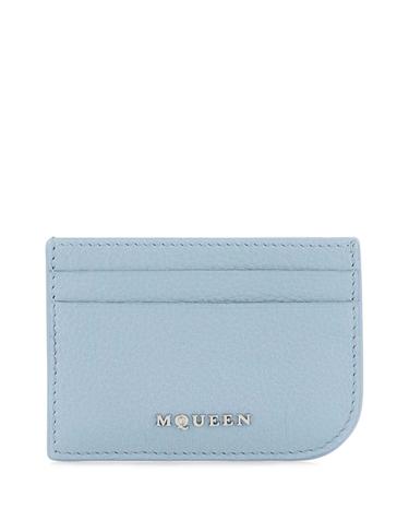 [해외직구][X45]알렉산더 맥퀸 8135451VDCC 4900 남성 반지갑 장지갑 카드지갑 머니클립 Light blue leather card holder