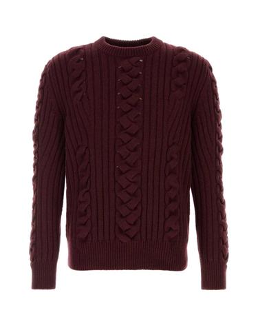 [해외직구][X45]알렉산더 맥퀸 848915Q1BFL 6190 남성 셔츠 남방 긴팔 반팔 Burgundy wool blend sweater